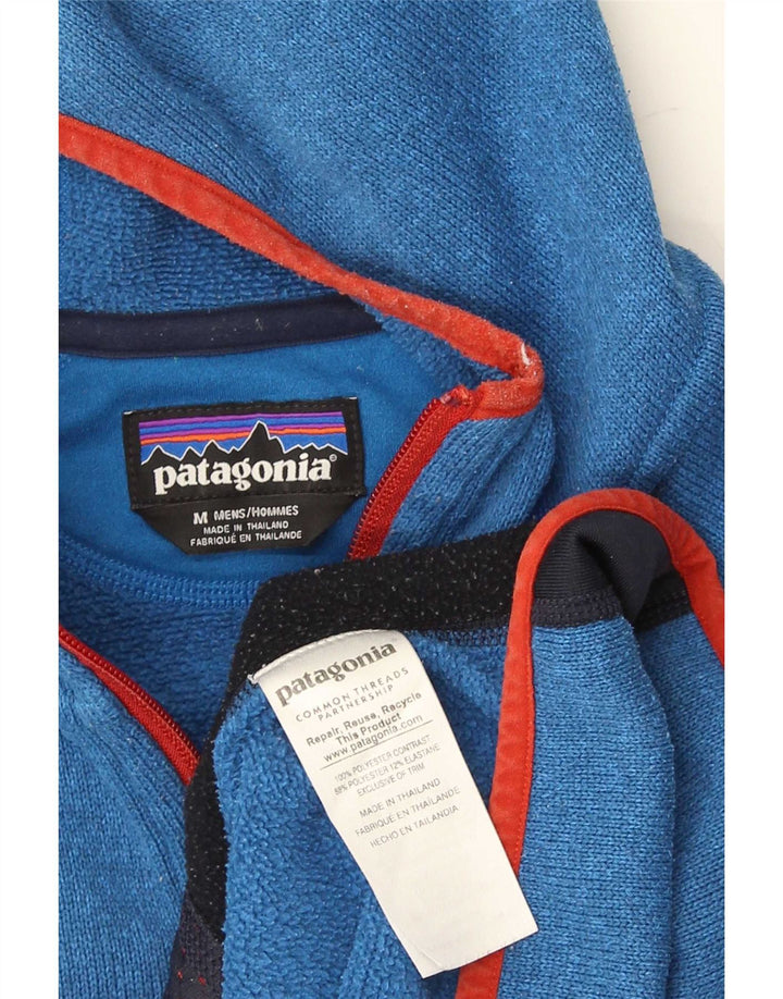 Patagonia Hættetrøje med lynlås til mænd Medium Blue Colourblock Polyester