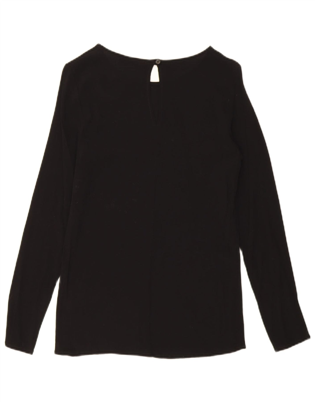 Trussardi Jeans Dame Langærmet Bluse Top IT 42 Medium Sort Viscose