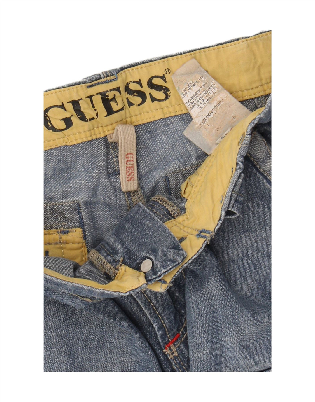 GUESS Herre Cargo Denim Shorts W33 Medium Blue