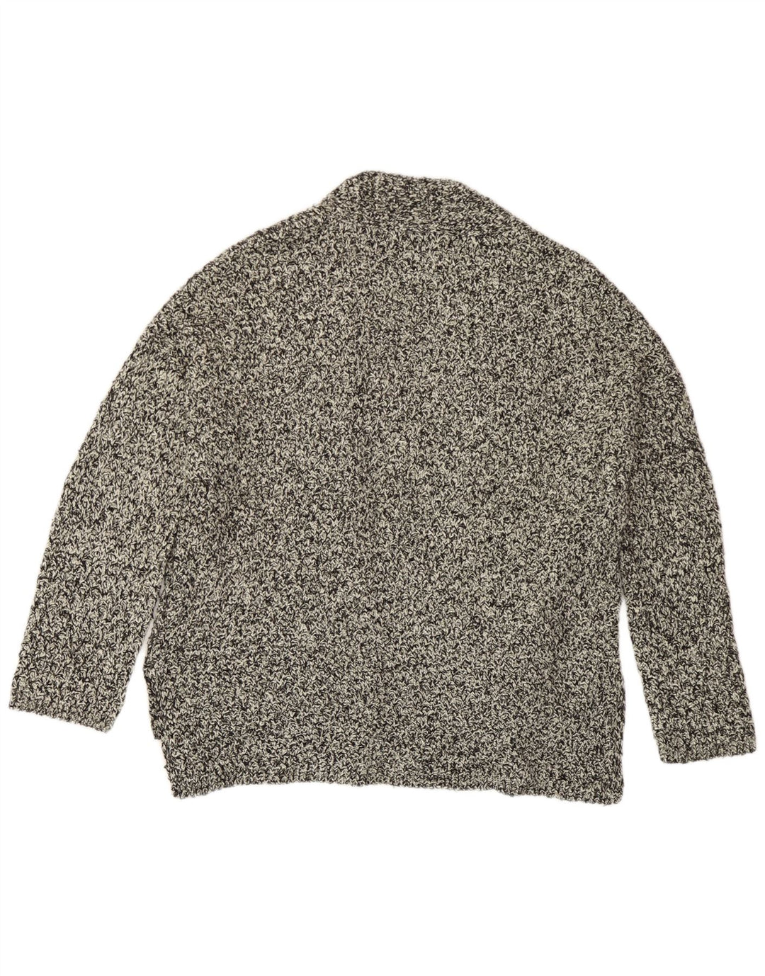 Massimo Dutti Dame Open Cardigan Sweater UK 18 XL Grå Flecked