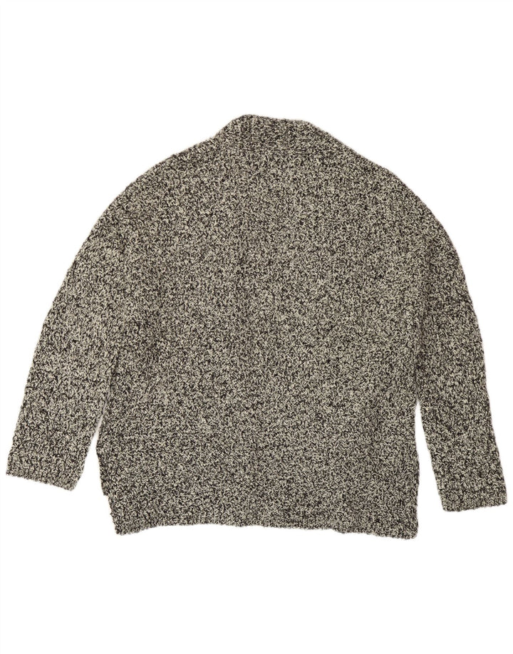 Massimo Dutti Dame Open Cardigan Sweater UK 18 XL Grå Flecked