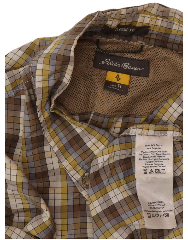 Eddie Bauer Herre høj Classic Fit Flanelskjorte Stor flerfarvet ternet
