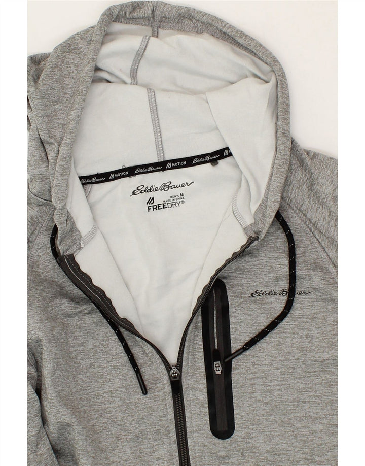 EDDIE BAUER Mens Zip Hoodie Sweater Medium Grey Polyester Vintage Eddie Bauer and Second-Hand Eddie Bauer from Messina Hembry 