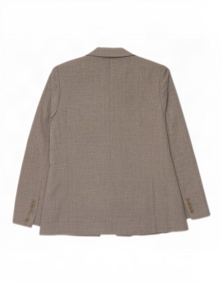 Reiss Dame 1 Knap Blazer Jacket UK 14 Stor Grå Uld