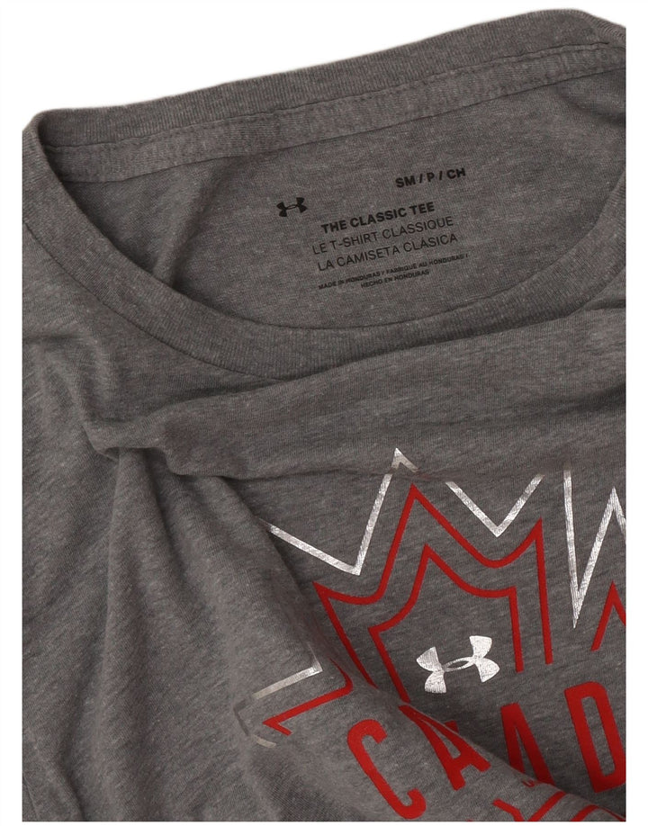 Under Armour Herre Canada Grafisk T-Shirt Top Lille Grå
