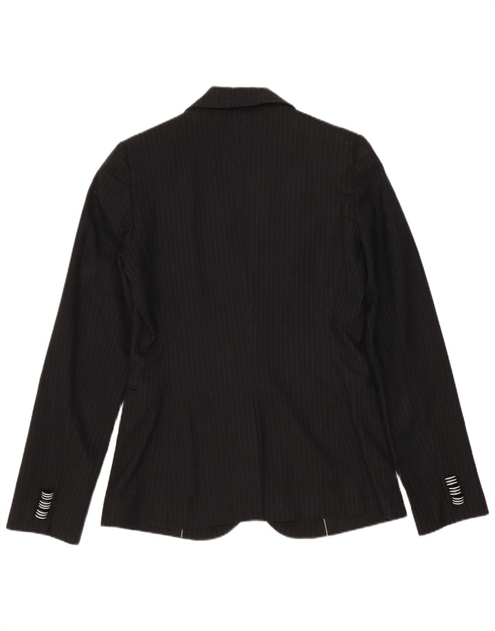 Stefanel Dame 1 knap 2 stykke jakkesæt IT 40 Small W28 L28 Sort nålestribe