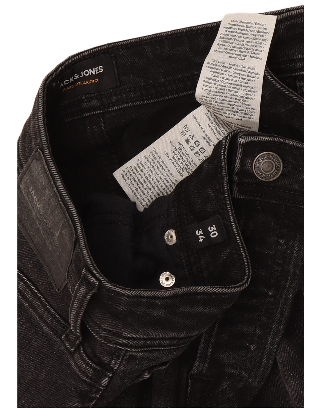 Jack & Jones Herre Slim Jeans W30 L34 Grå Bomuld