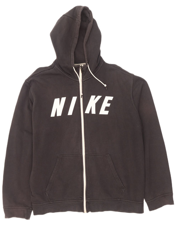 Nike Herre grafisk hættetrøje med lynlås XL Grå bomuld