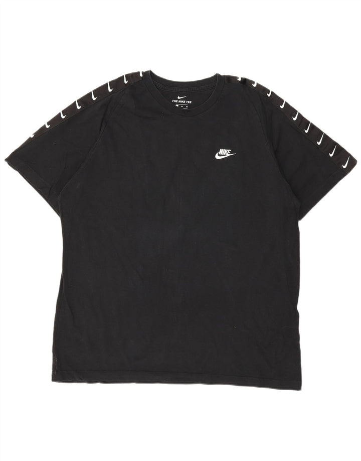NIKE grafisk T-shirt top til mænd XL sort bomuld