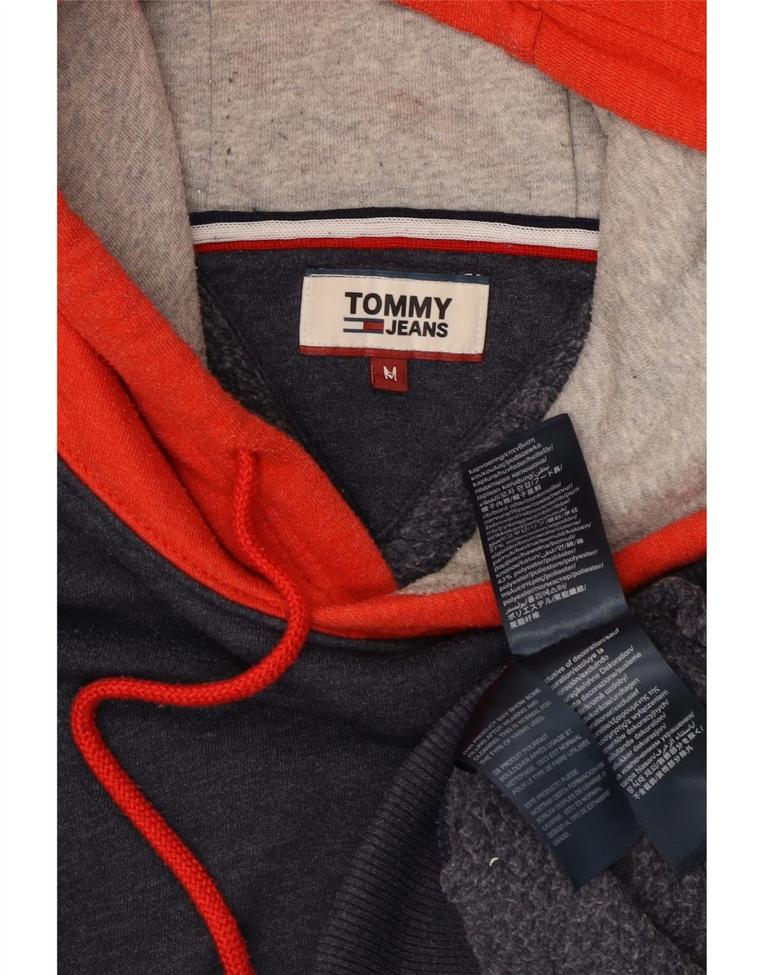 Tommy Hilfiger Herre hættetrøje Jumper Medium Marineblå Colourblock Bomuld
