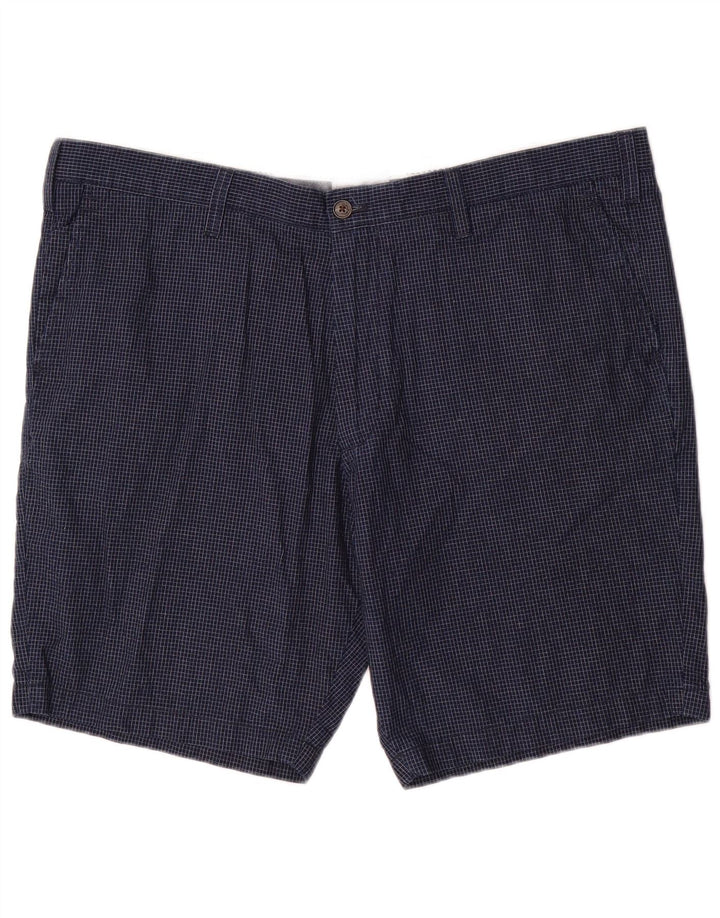 Marks & Spencer Chino Shorts til mænd W40 XL Marineblå ternet bomuld