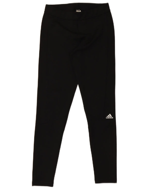 Adidas Womens Climalite Leggings UK 12/14 Medium Black Polyester