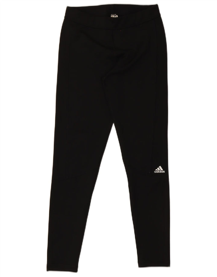 Adidas Womens Climalite Leggings UK 12/14 Medium Black Polyester