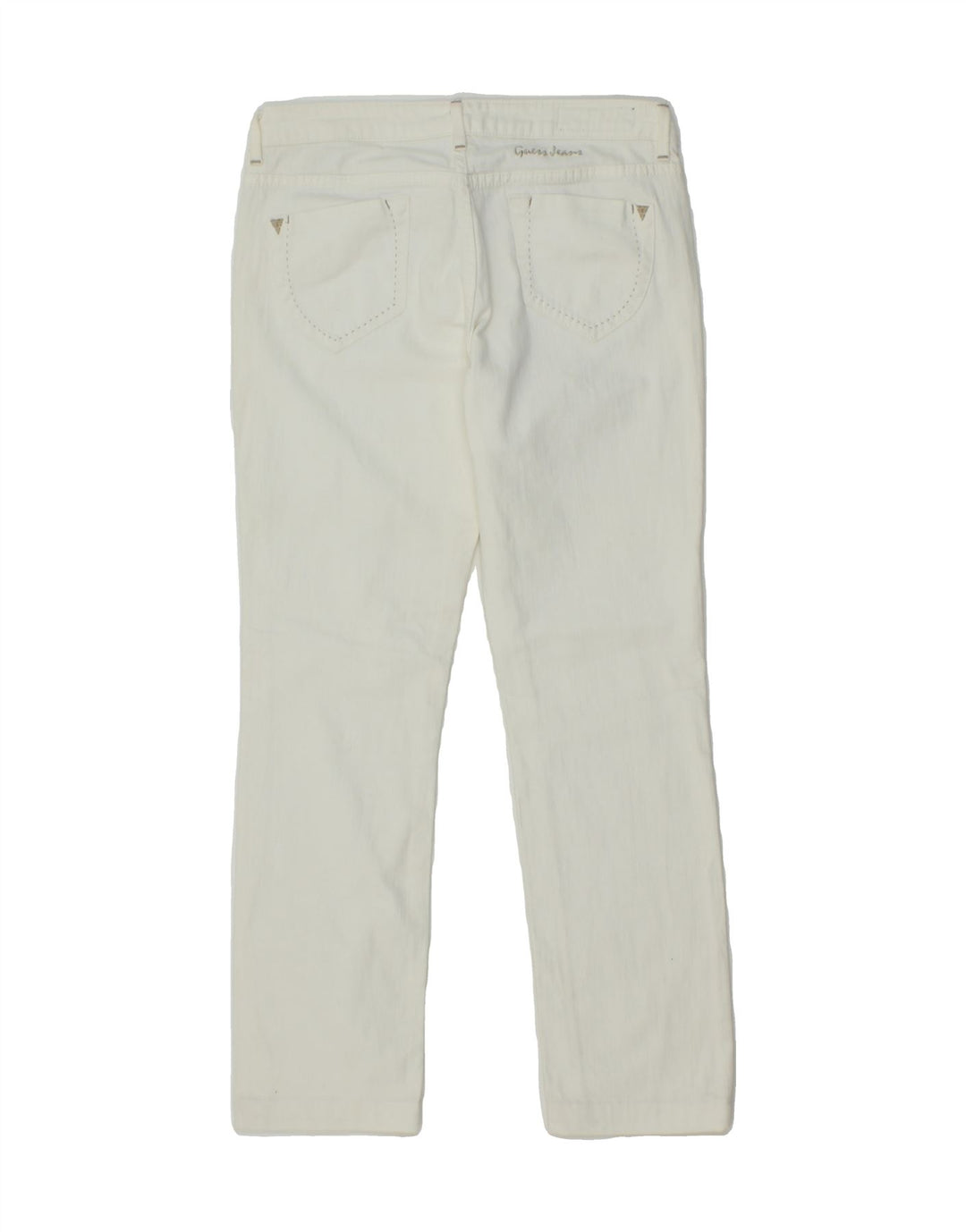 GUESS Womens Straight Jeans W30 L27 White Cotton Vintage Guess and Second-Hand Guess from Messina Hembry 