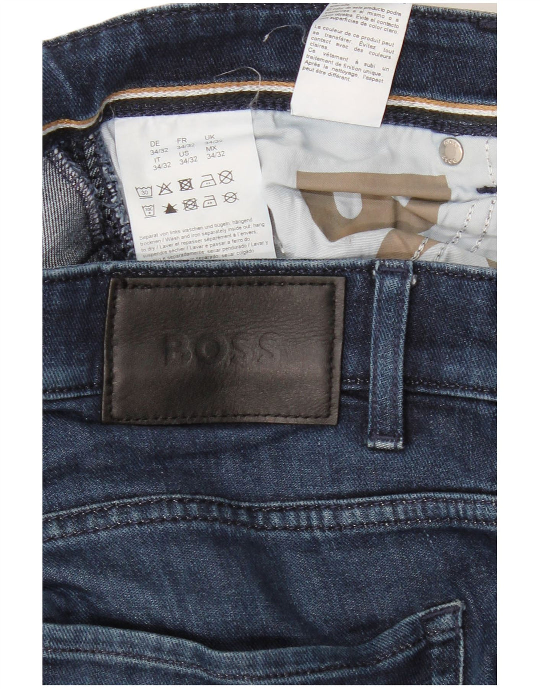 HUGO BOSS Herre Delaware Slim Jeans W34 L32 Blå Bomuld