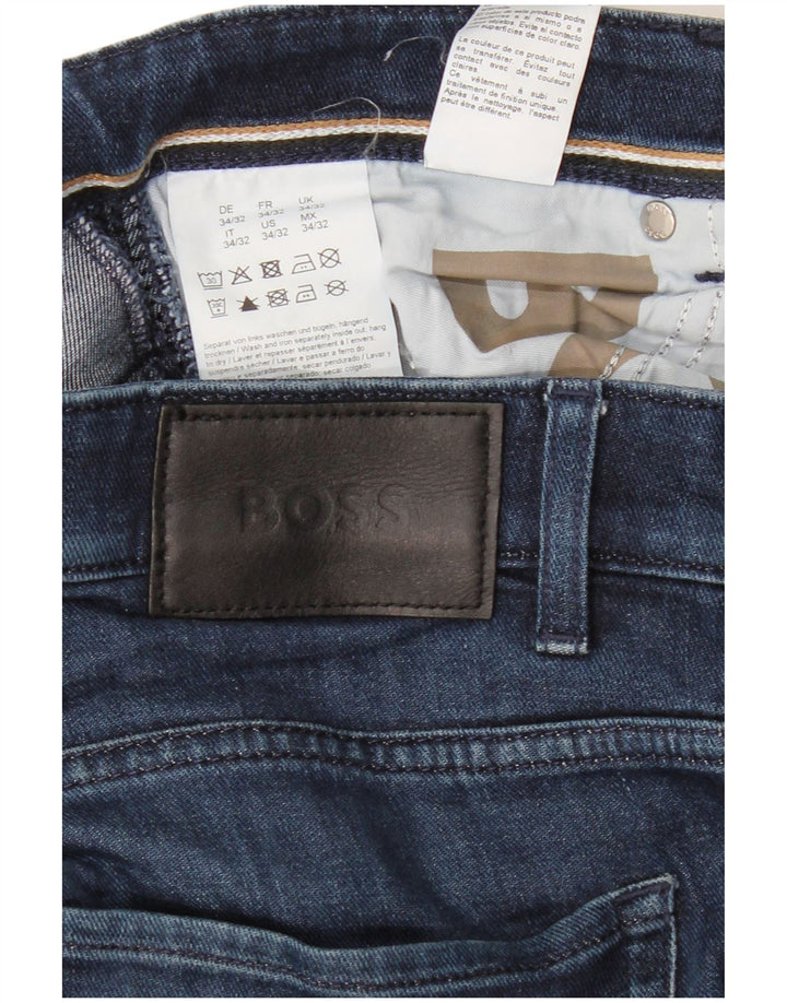 HUGO BOSS Herre Delaware Slim Jeans W34 L32 Blå Bomuld