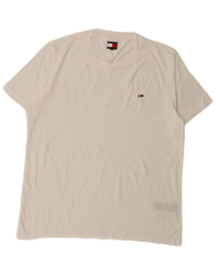 Tommy Hilfiger Herre T-Shirt Top 2XL Hvid Bomuld