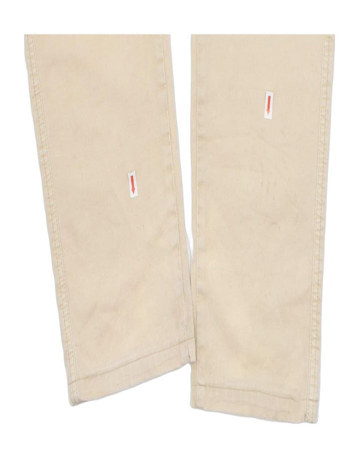 JECKERSON Womens Straight Casual Trousers W31 L30 Beige Cotton Classic | Vintage | Thrift | Second-Hand | Used Clothing | Messina Hembry 