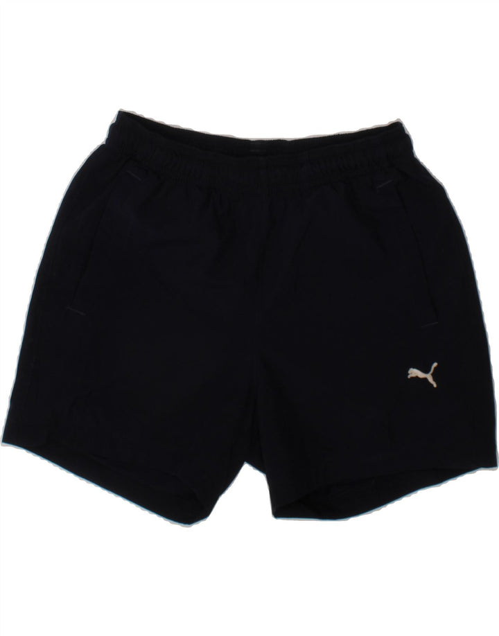 PUMA Boys Sport Shorts 9-10 Years  Navy Blue Polyester Vintage Puma and Second-Hand Puma from Messina Hembry 