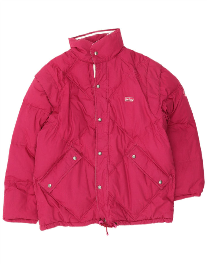 Diadora Herre Vendbar Loose Fit Polstret Jakke UK 38 Medium Pink Polyester