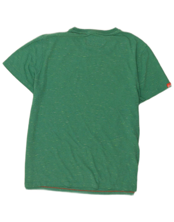 Superdry T-shirt top til mænd XL Grøn Flecked