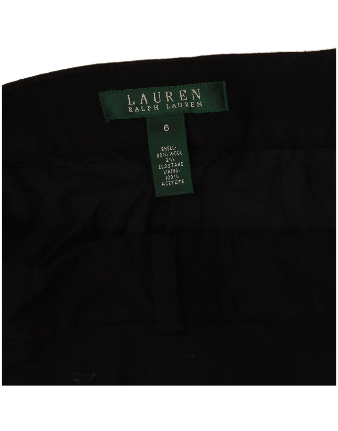 Ralph Lauren Dame A-Line nederdel US 6 Medium W30 Sort Uld