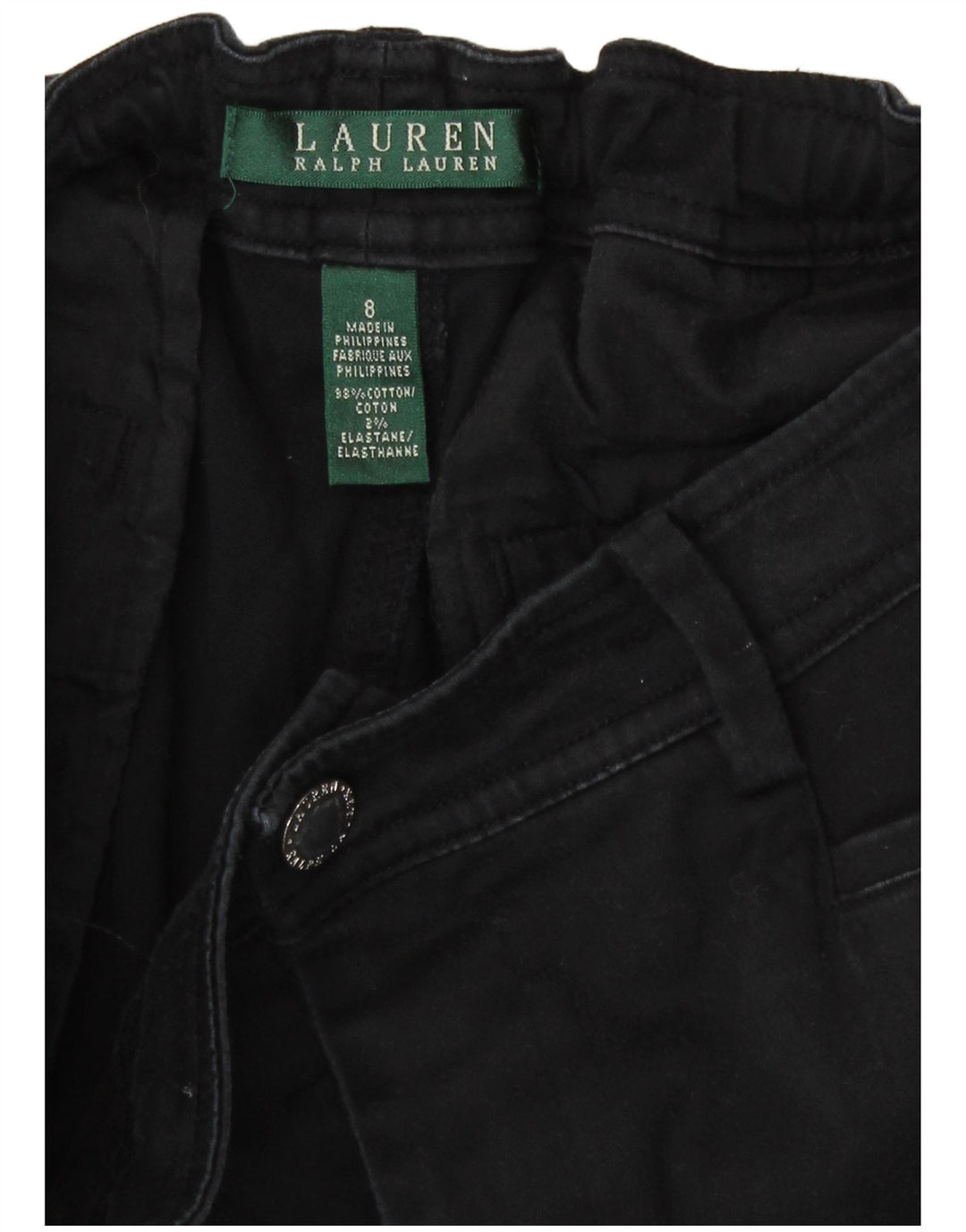 Ralph Lauren Bermuda Shorts til kvinder US 8 Medium W30 Sort Bomuld