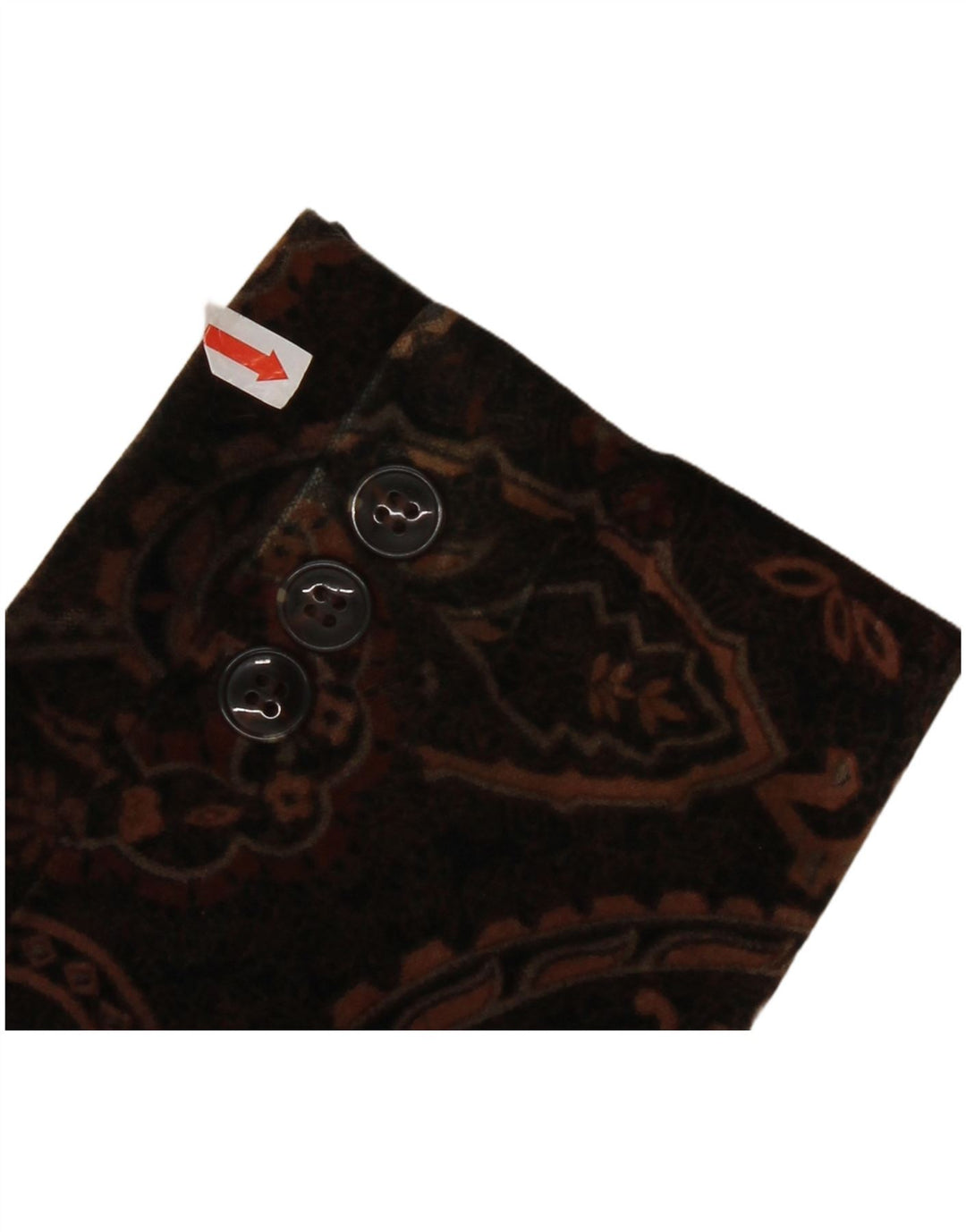 Laura Ashley Dame 2 Button Velvet Blazer Jacket UK 8 Small Brown Paisley