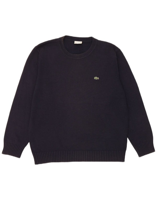 Lacoste Herre Crew Neck Jumper Sweater størrelse 5 Stor marineblå bomuld