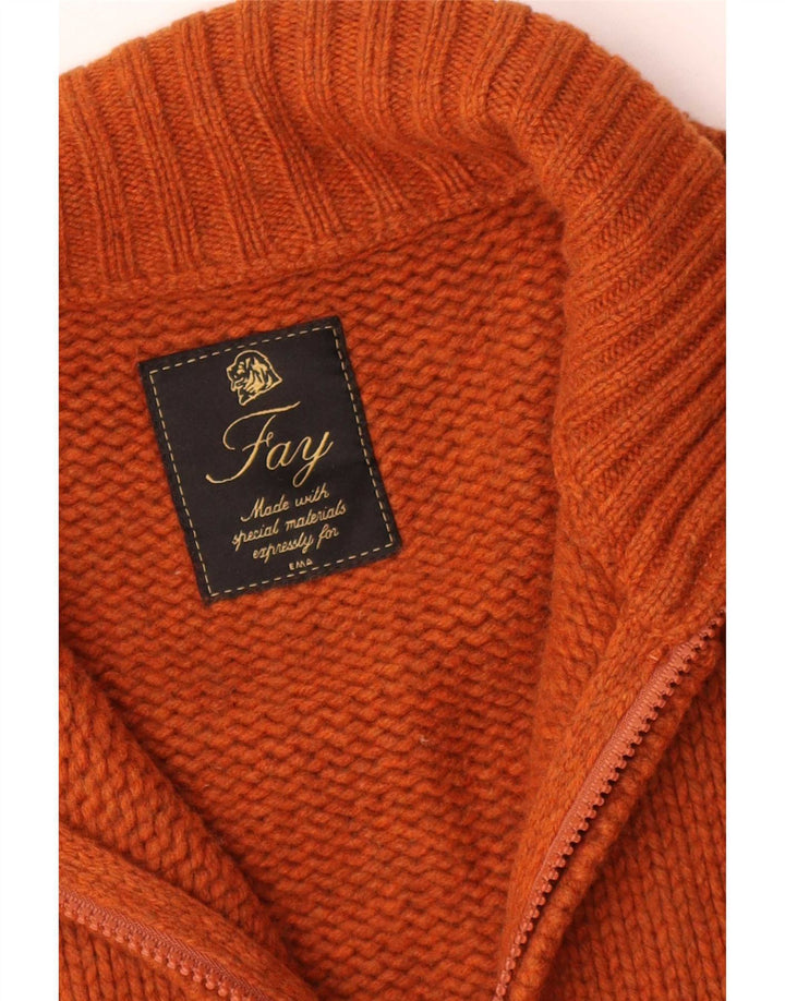 Fay ærmeløs cardigantrøje til mænd Medium Orange
