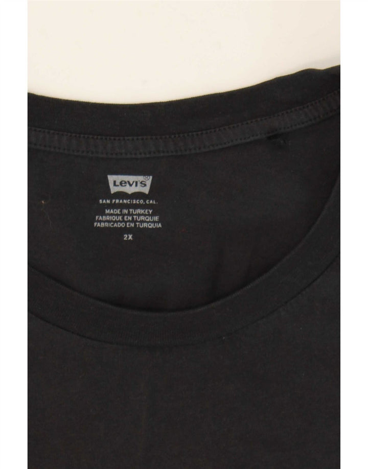 Levi's Dame Grafisk T-Shirt Top UK 20 2XL Sort