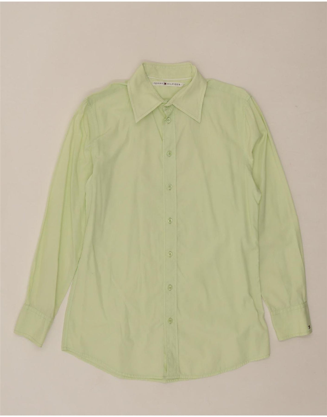 TOMMY HILFIGER Womens Shirt US 10 Large Green Cotton Vintage Tommy Hilfiger and Second-Hand Tommy Hilfiger from Messina Hembry 