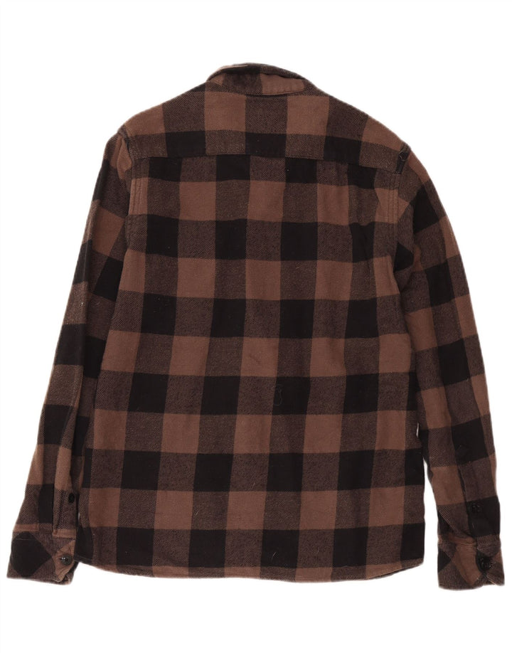 Dickies Herre Flanelskjorte Medium Brun Gingham Bomuld