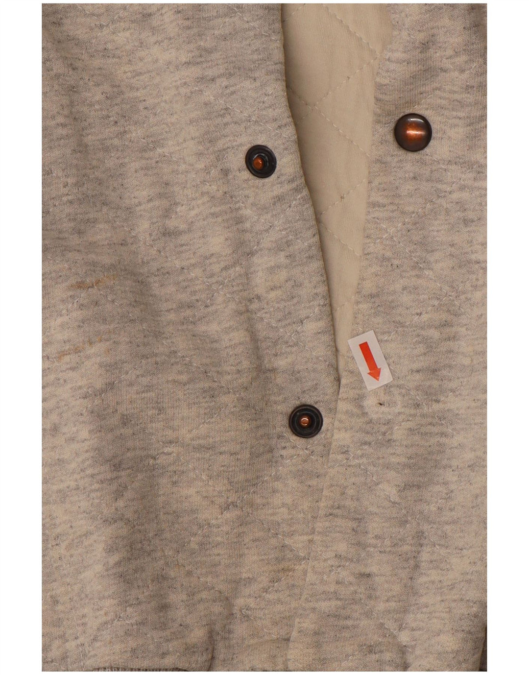 VINTAGE Herre Grafisk Varsity Jacket UK 38 Medium Grey Colourblock