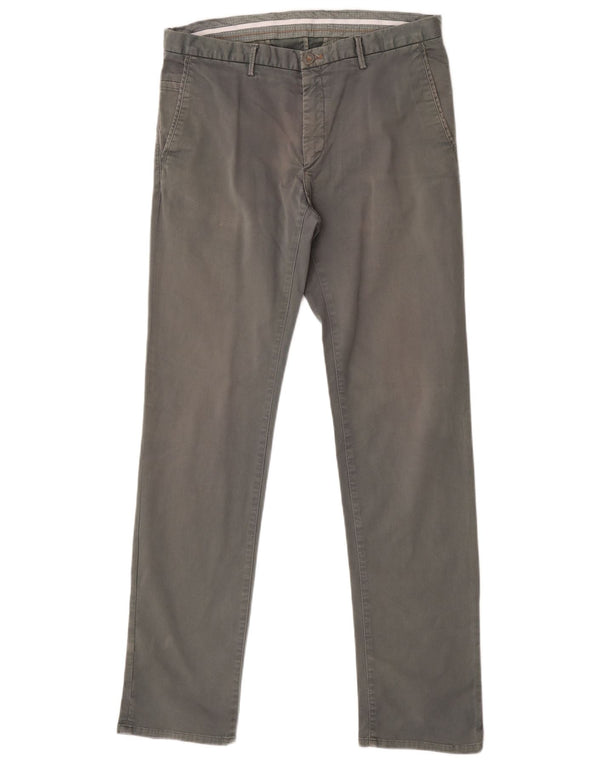 Massimo Dutti Herre Regular Fit Chinobukser EU 42 Large W34 L32 Grøn