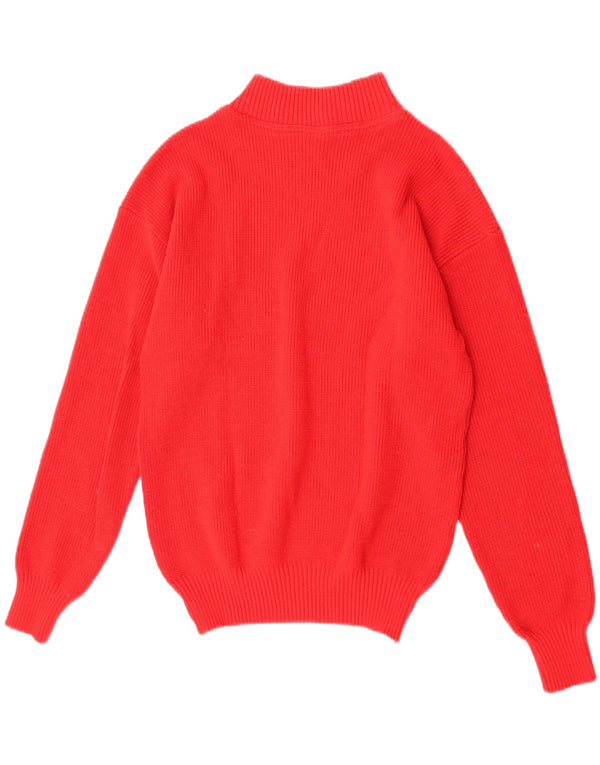 Navigare Herre Turtle Neck Jumper Sweater IT 44/46 Small Red Virgin Wool