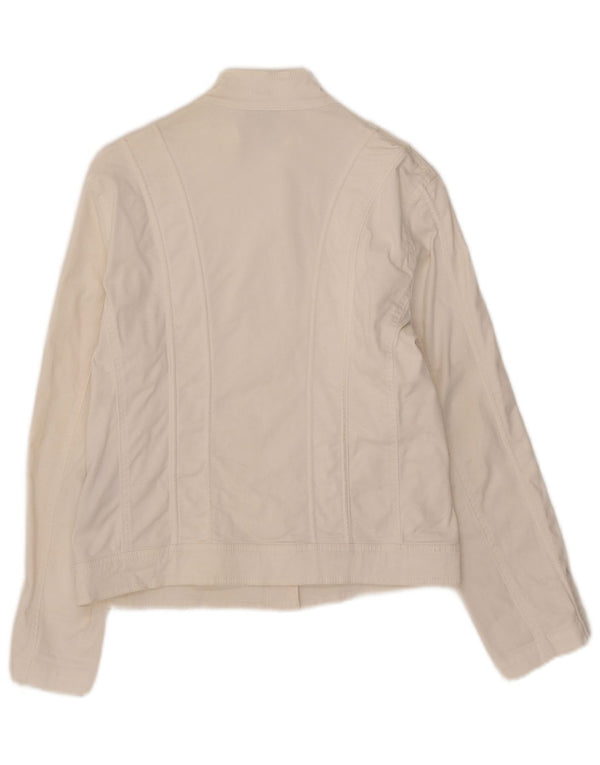 Gant Bomberjakke til kvinder UK 12 Medium White Bomuld