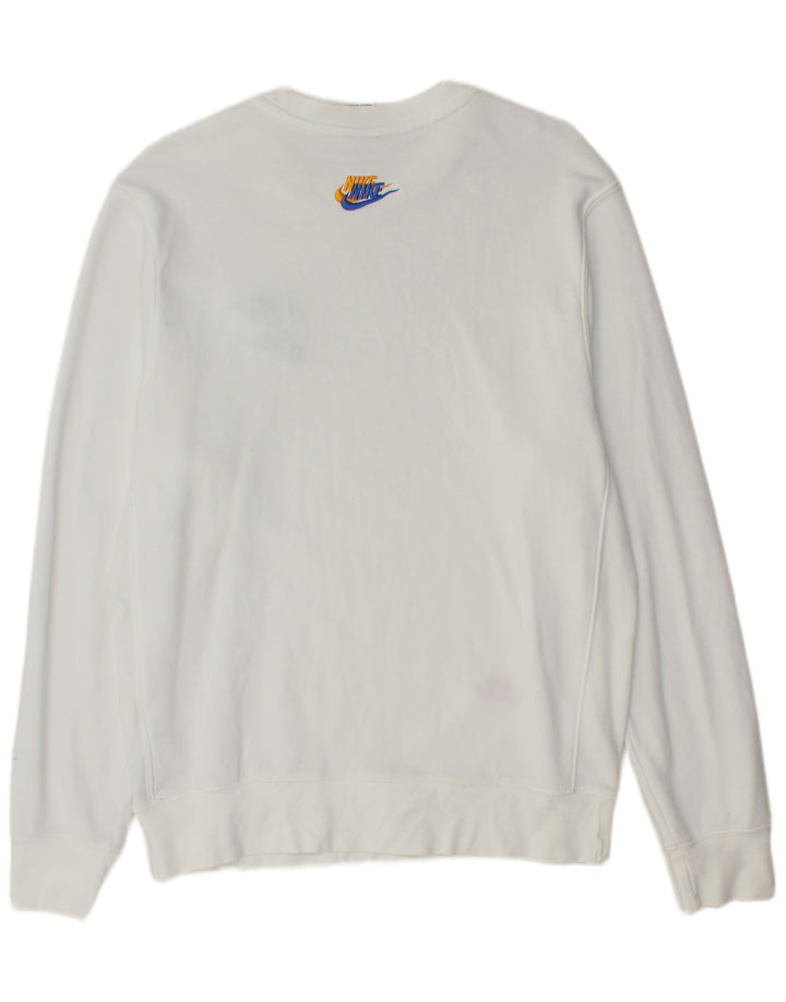 Nike grafisk sweatshirt til mænd, lille hvid bomuld