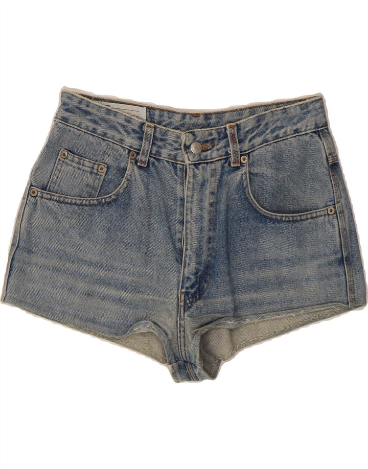 UNIFORM Womens High Waist Denim Hot Pants W28 Medium Blue Vintage Uniform and Second-Hand Uniform from Messina Hembry 