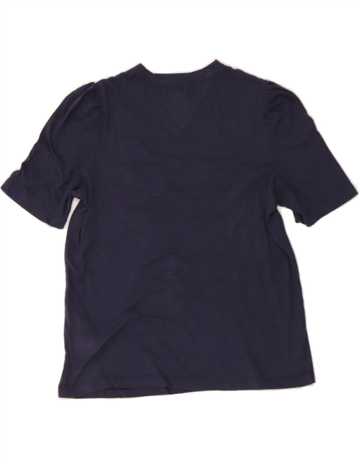 TOMMY JEANS Womens T-Shirt Top UK 12 Medium Navy Blue Cotton Vintage Tommy Jeans and Second-Hand Tommy Jeans from Messina Hembry 