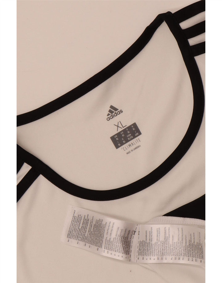 ADIDAS Herre Climalite T-Shirt Top XL Hvid Polyester