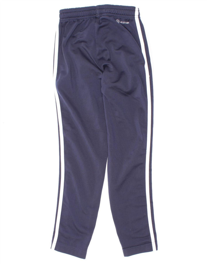 Adidas Boys Aeroready Tracksuit Bukser 7-8 år Navy Blue Polyester