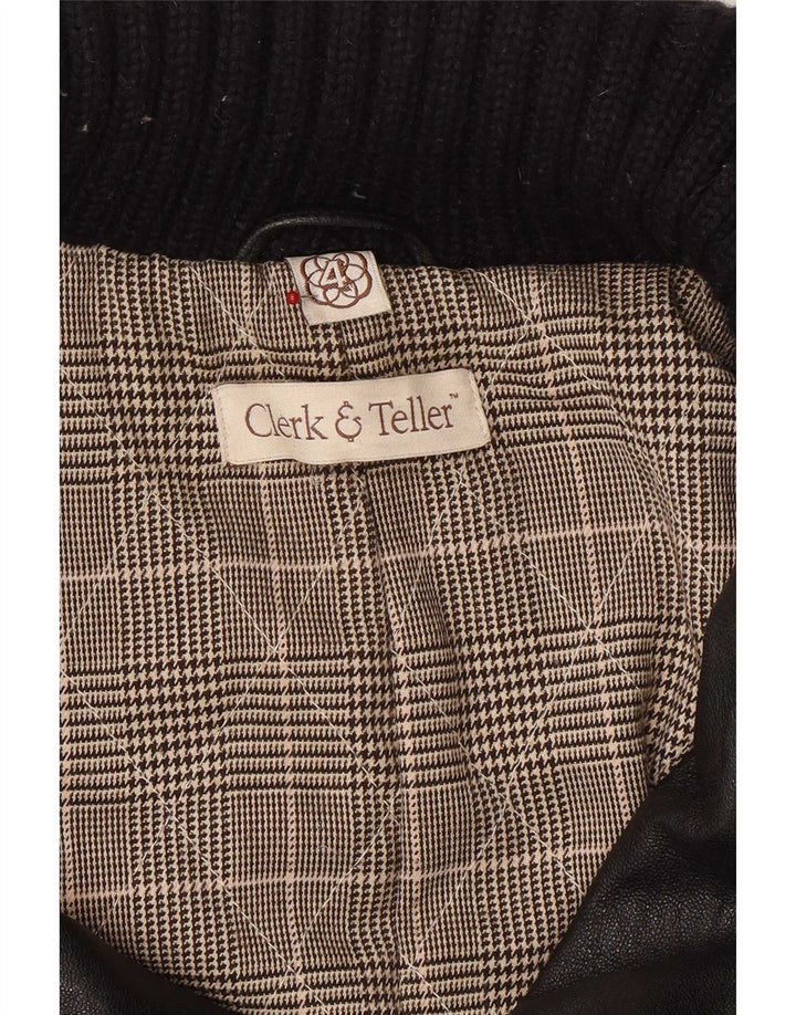 Vintage herre dobbeltradet læderjakke UK 40 Large Black