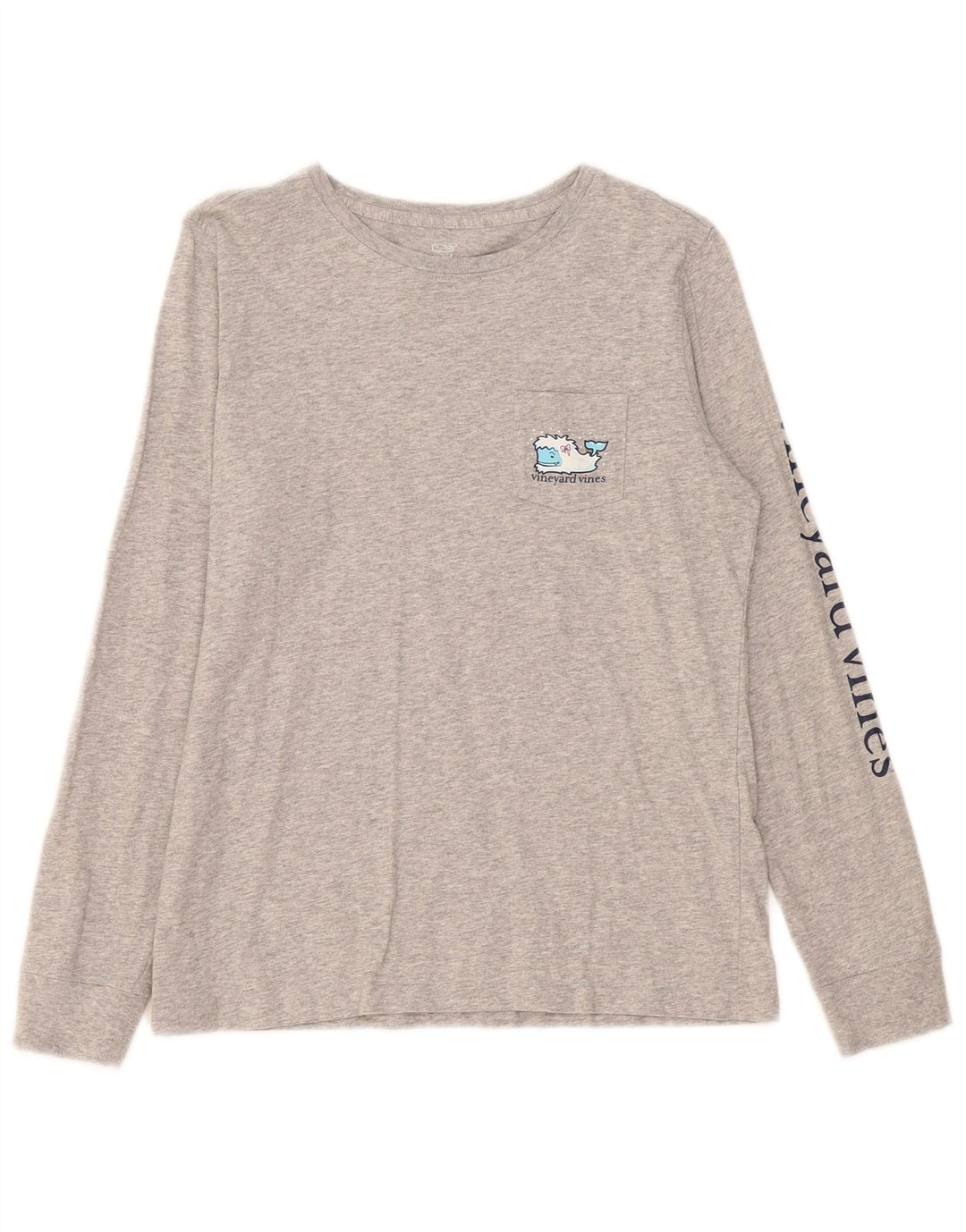 Vineyard Vines Dame Grafisk Top Langærmet UK 10 Små Grå Flecked