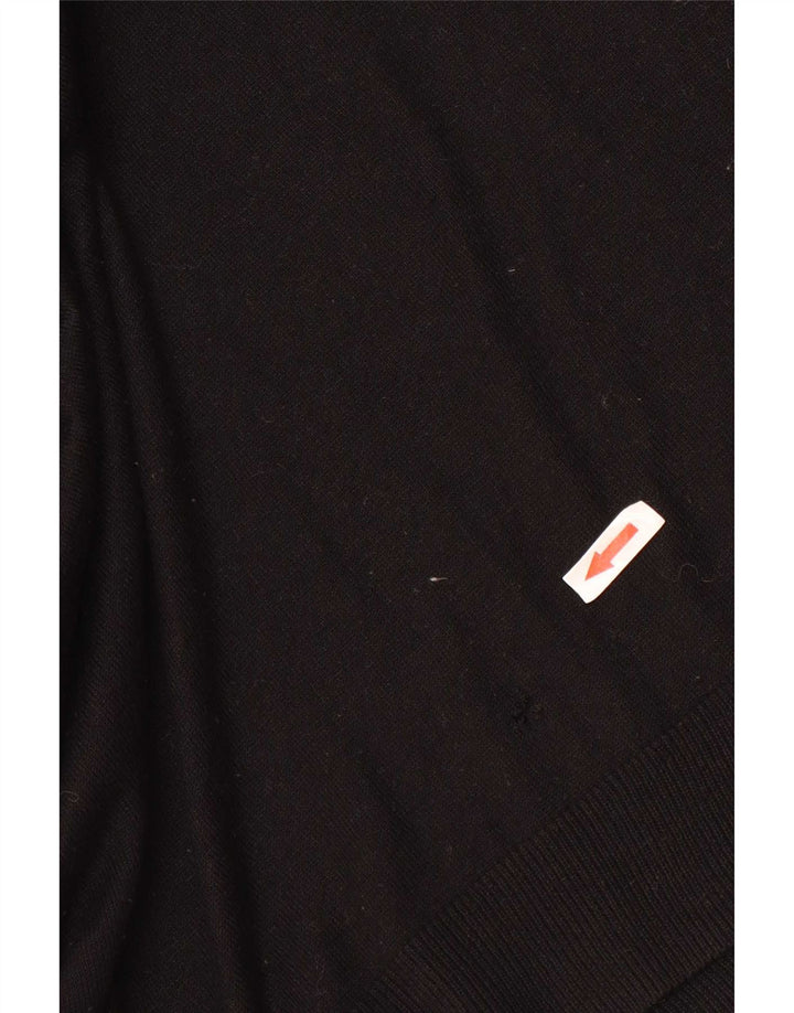 Basic Dame Roll Neck Jumper Sweater UK 10 Small Black Acryl