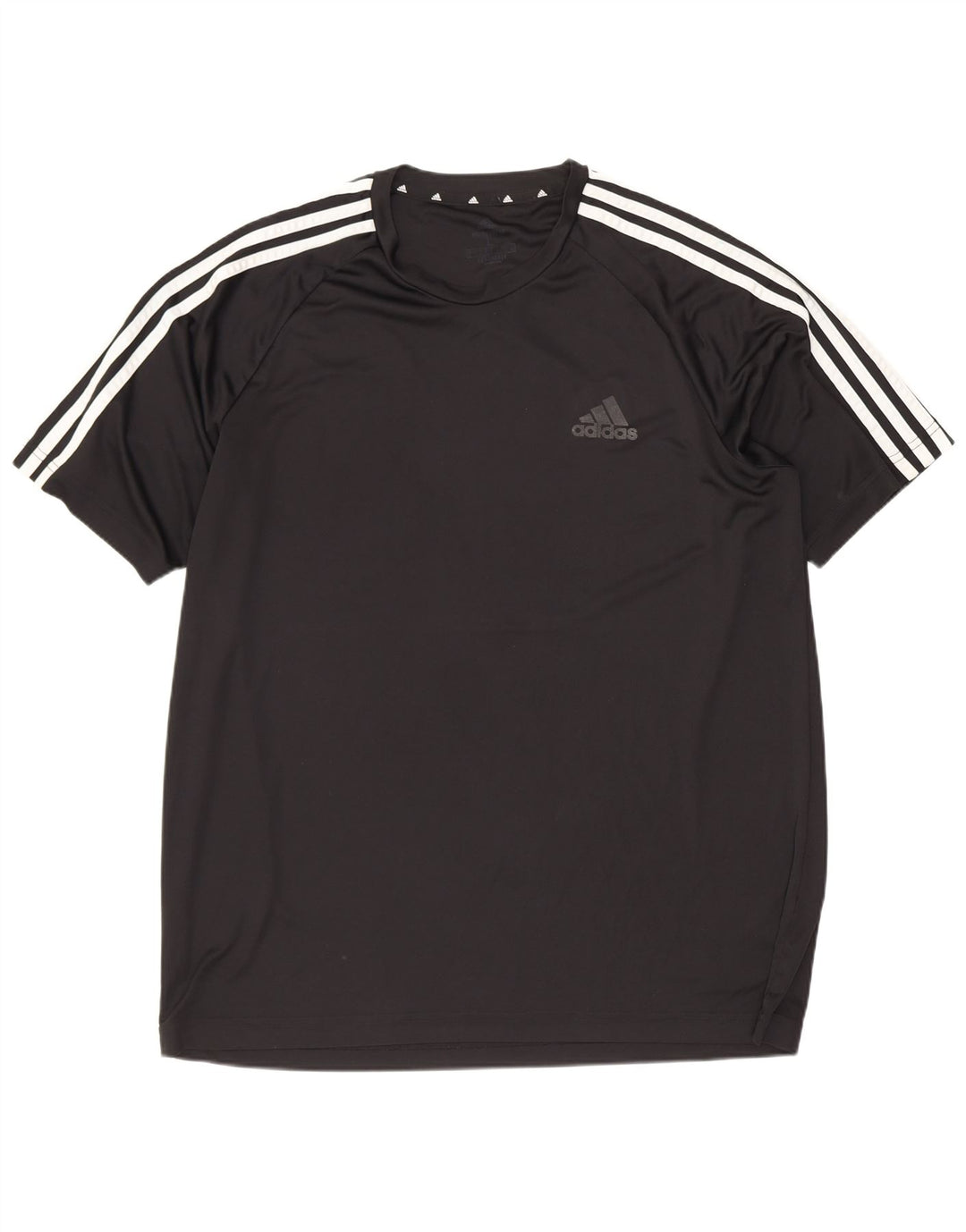 Adidas Herre T-Shirt Top Stor Sort Polyester Sports