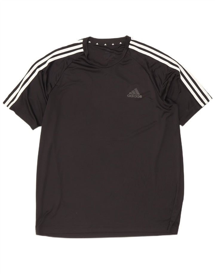 Adidas Herre T-Shirt Top Stor Sort Polyester Sports