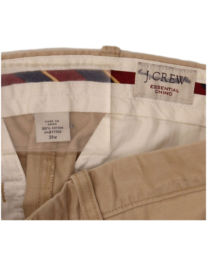 J. CREW Straight Chino-bukser til mænd W31 L34 Beige Bomuld