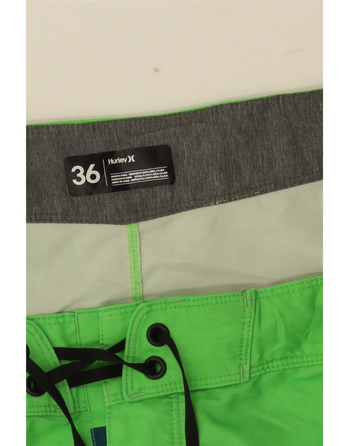 Hurley Badeshorts til mænd Stor grøn farveblok