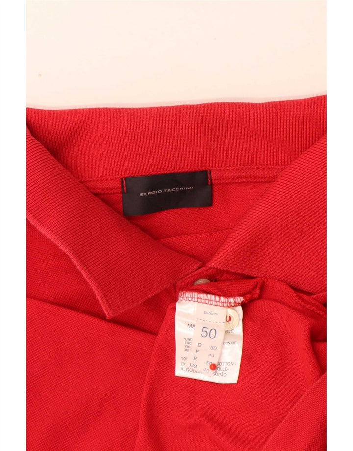 Sergio Tacchini Herre Regular Fit Polo Shirt IT 50 Medium Rød Bomuld